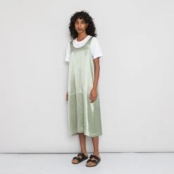 Slip Dress Women's - Pistachio Satin