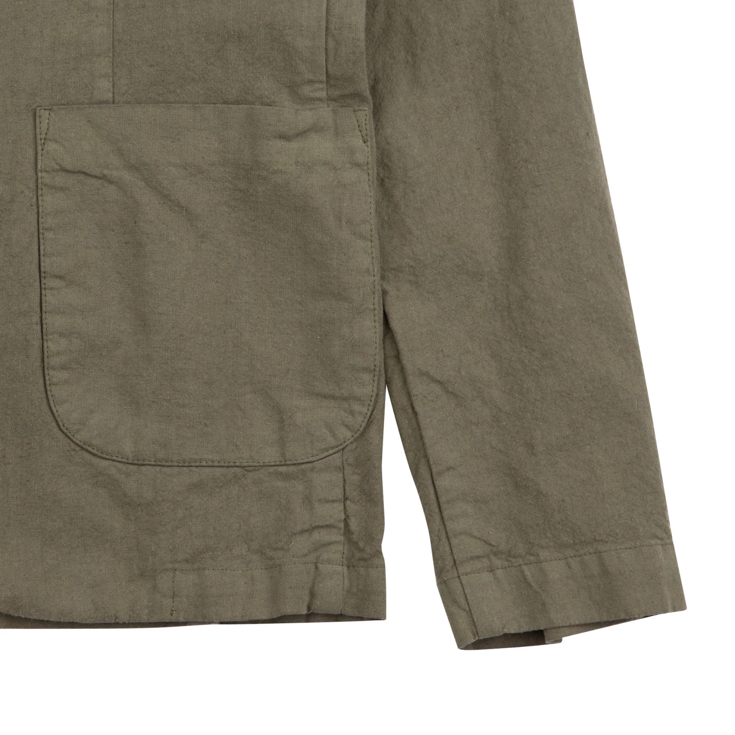 Cotton Linen Blazer - Olive 7 Cotton Linen Blazer - Olive - Image 7