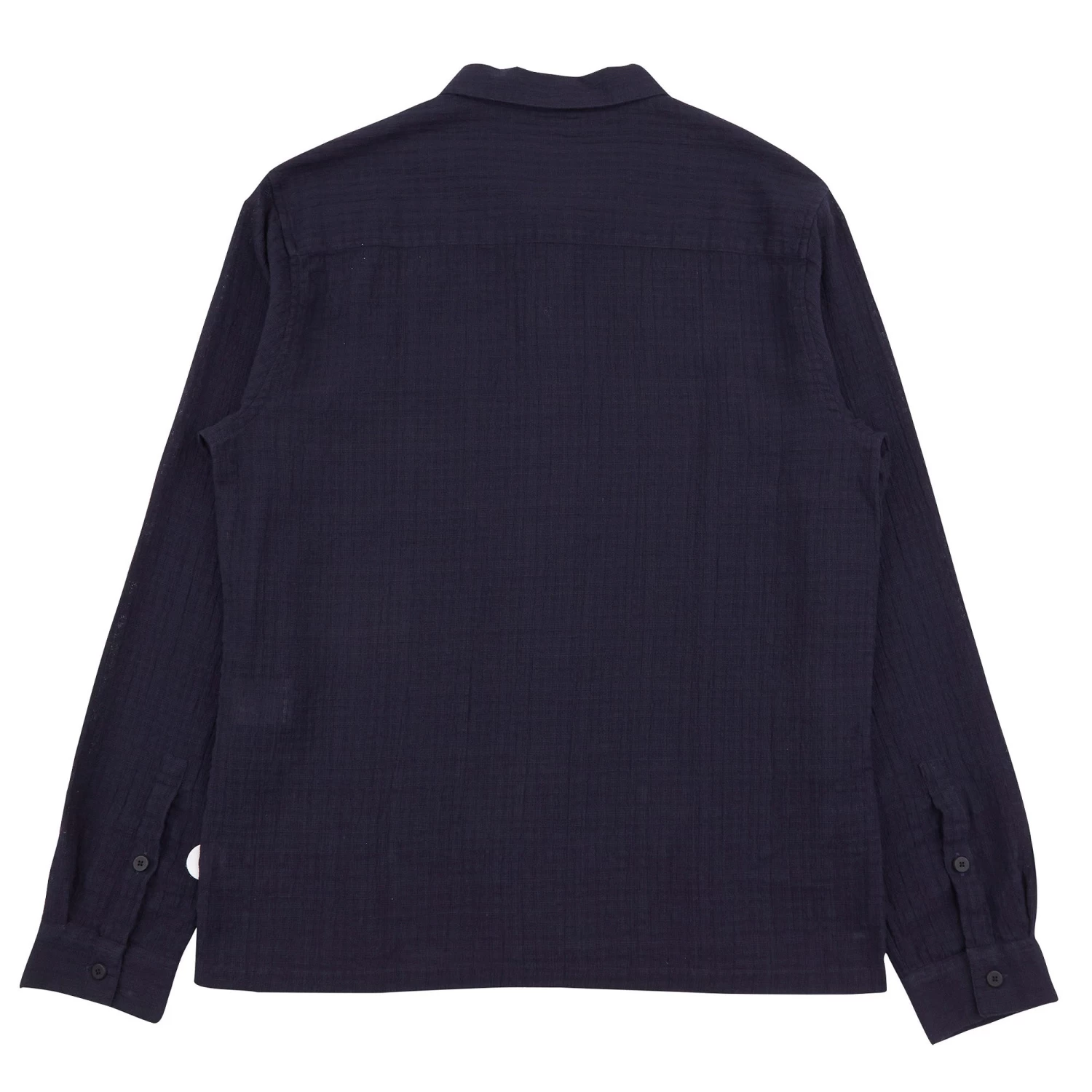 Patch Shirt - Navy Open Weave Check 6 Patch Shirt - Navy Open Weave Check - Image 6
