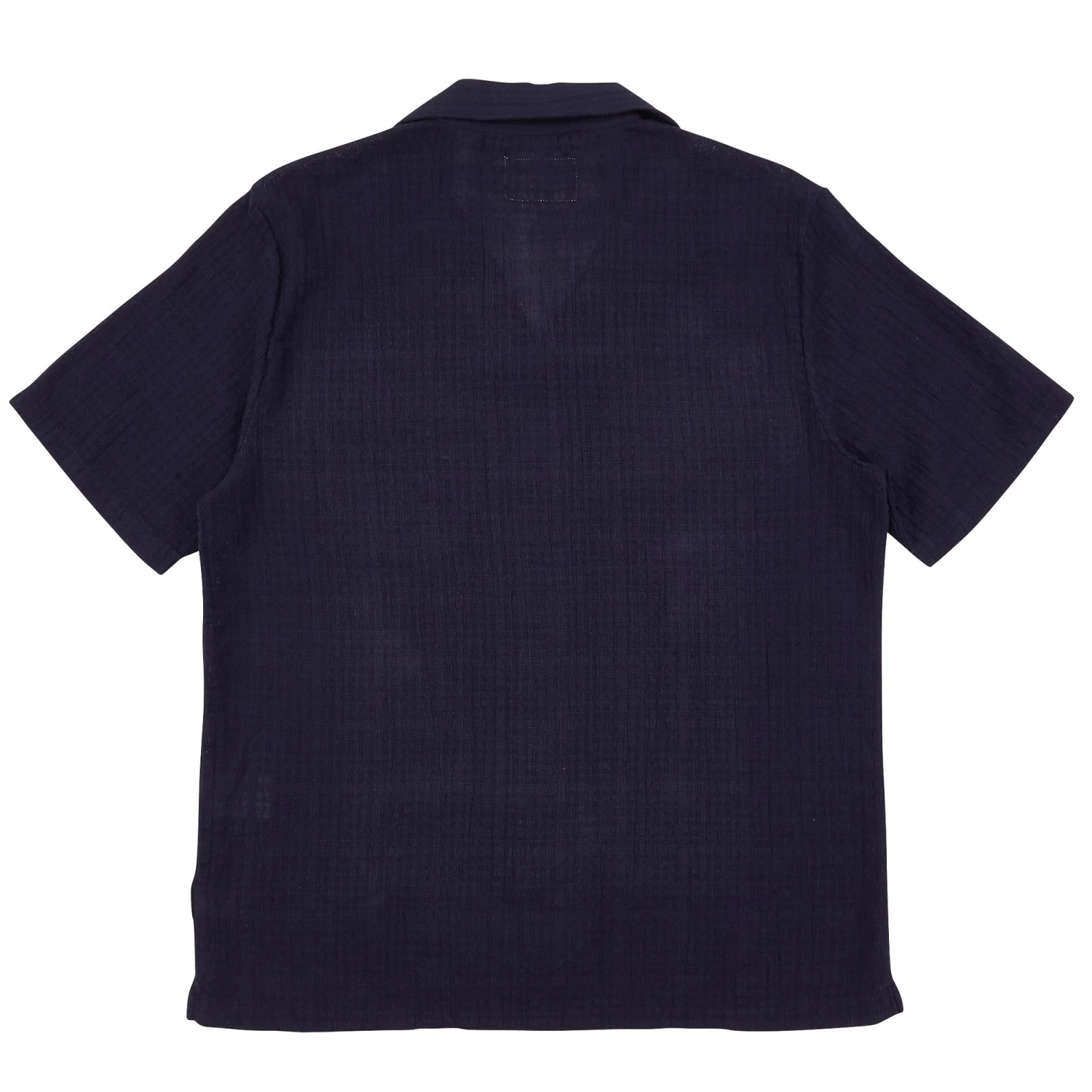 SS Soft Collar Shirt - Navy Open Weave Check 5 SS Soft Collar Shirt - Navy Open Weave Check - Image 5
