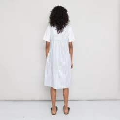 Patch Pocket Dress Women's - Cornflower Ecru Stripe -Folk Shop PRODUCT SLOT 3 921641 6C9EBFC92CBC166DC5549507C9F777E6FB27BB4AEEC7C8F13A98333703A8E4292CB3DA20DFDD7D11082A43403D4EFCE3607A14E27A2E53396F2093A97EA3D545