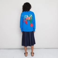 Embroidered Boxy Sweat Women's - Ocean Blue -Folk Shop PRODUCT SLOT 3 921686 6C9EBFC92CBC166DC5549507C9F777E6FB27BB4AEEC7C8F13A98333703A8E4292CB3DA20DFDD7D11082A43403D4EFCE3607A14E27A2E53396F2093A97EA3D545