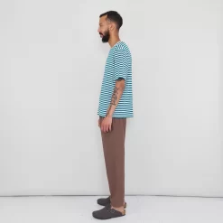 Classic Stripe Tee - Ocean Blue/ Ecru -Folk Shop PRODUCT SLOT 4 896023 6C9EBFC92CBC166DC5549507C9F777E6FB27BB4AEEC7C8F13A98333703A8E4292CB3DA20DFDD7D11082A43403D4EFCE3607A14E27A2E53396F2093A97EA3D545