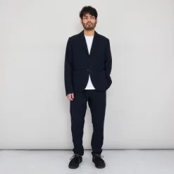 Cotton Linen Blazer - Soft Navy 8 Cotton Linen Blazer - Soft Navy -Folk Shop Ryosuke SS23 353 1 scaled