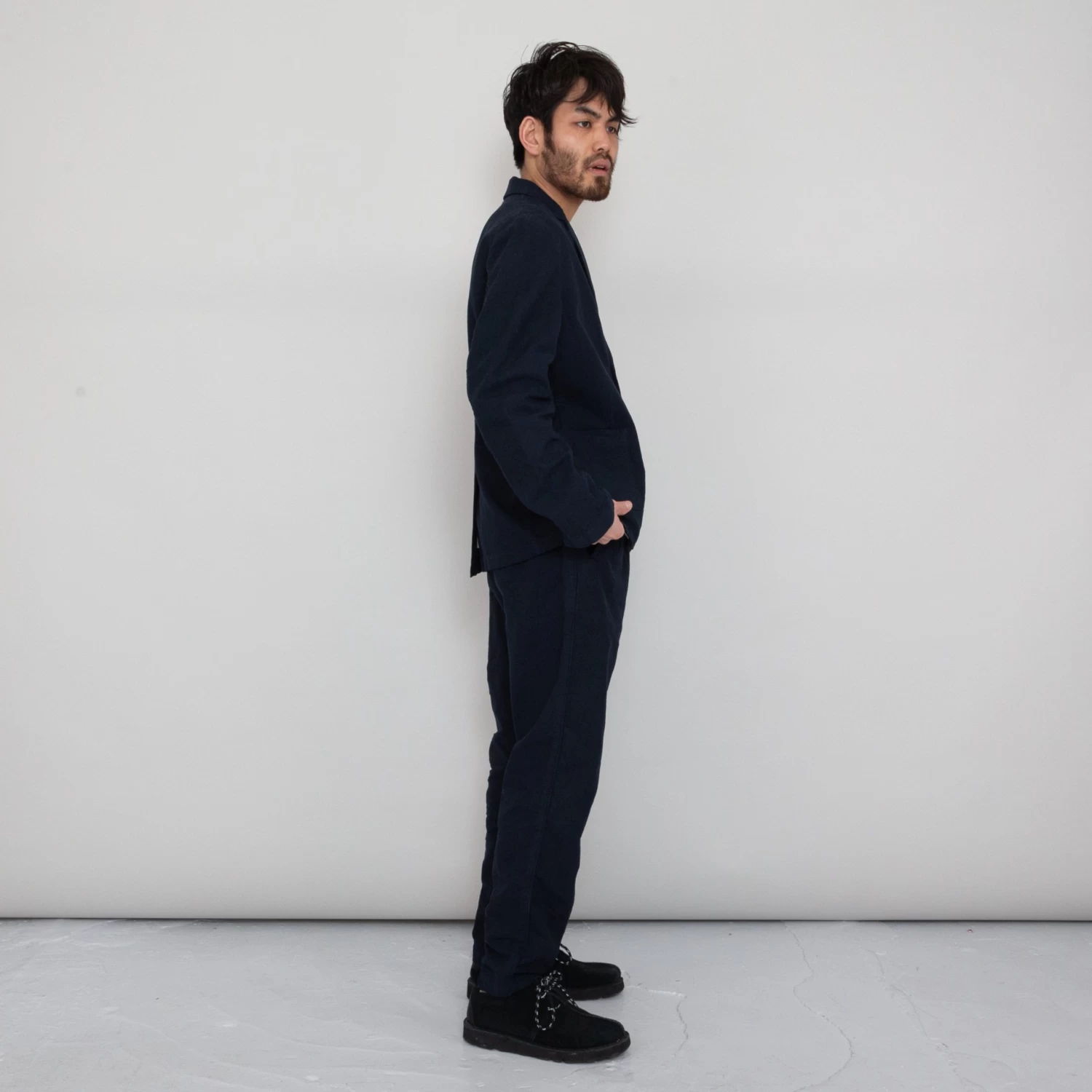 Cotton Linen Blazer - Soft Navy 5 Cotton Linen Blazer - Soft Navy - Image 5