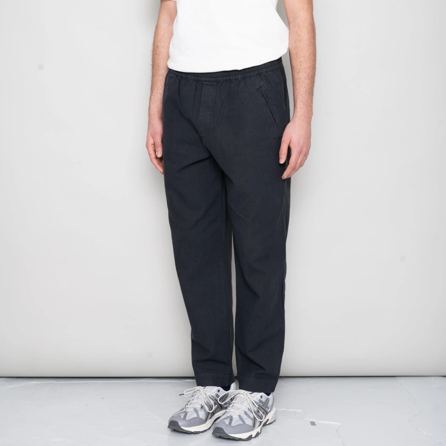 Drawcord Assembly Pant - Soft Black Linen 2 Drawcord Assembly Pant - Soft Black Linen - Image 2