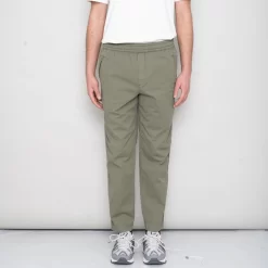 Drawcord Assembly Pant - Olive Seersucker -Folk Shop SidneySS24trousers 108
