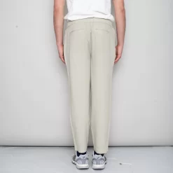 Drawcord Assembly Pant - Light Olive Herringbone -Folk Shop SidneySS24trousers 143