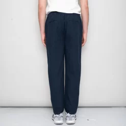 Cotton Linen Trouser Drawcord - Navy -Folk Shop SidneySS24trousers 205