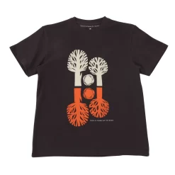 Folk Shop 7 Organic Cotton Tee - Wash Black - Tree Lake