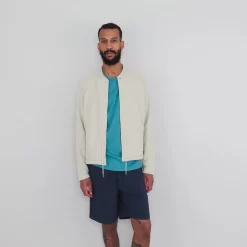 Assembly Short - Ash Navy Crinkle -Folk Shop folkss24mensm0738 scaled