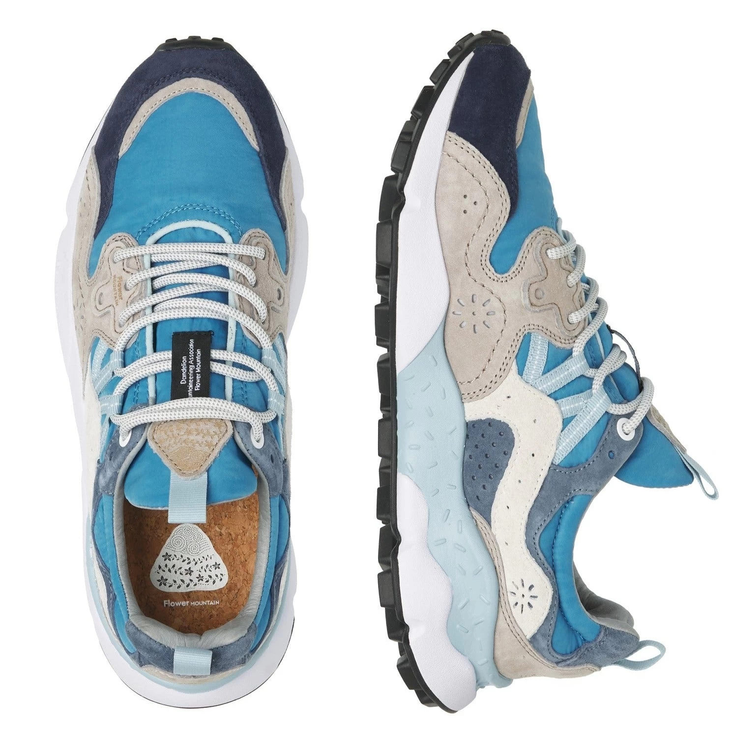 Flower Mountain - Yamano 3 Man - Suede/Nylon - Grey-Celeste Navy 3 Flower Mountain - Yamano 3 Man - Suede/Nylon - Grey-Celeste Navy - Image 3