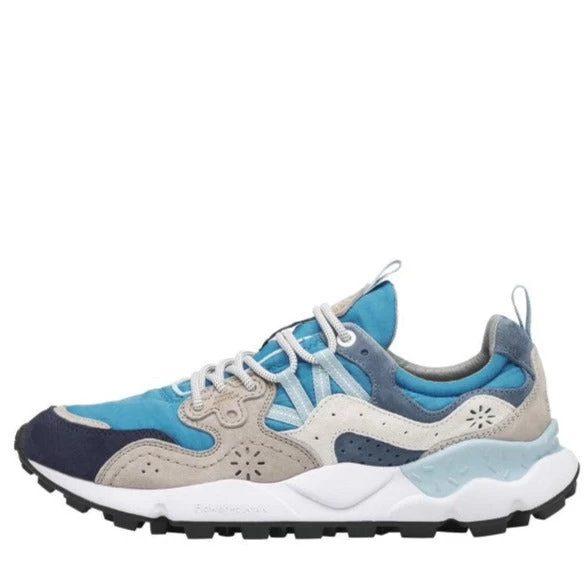 Flower Mountain - Yamano 3 Man - Suede/Nylon - Grey-Celeste Navy 2 Flower Mountain - Yamano 3 Man - Suede/Nylon - Grey-Celeste Navy - Image 2